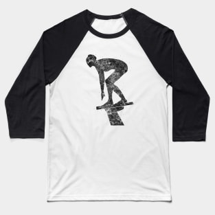 Swimmer girl black and white Baseball T-Shirt